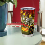 Step Into Horror Domain Suns Football Tumbler Cup Halloween Horror Movie Characters - Aussie Hoodie