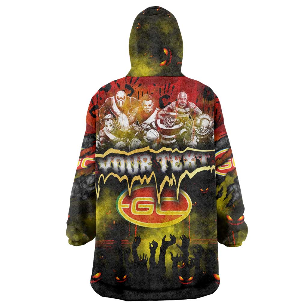 Step Into Horror Domain Suns Football Wearable Blanket Hoodie Halloween Horror Movie Characters - Aussie Hoodie