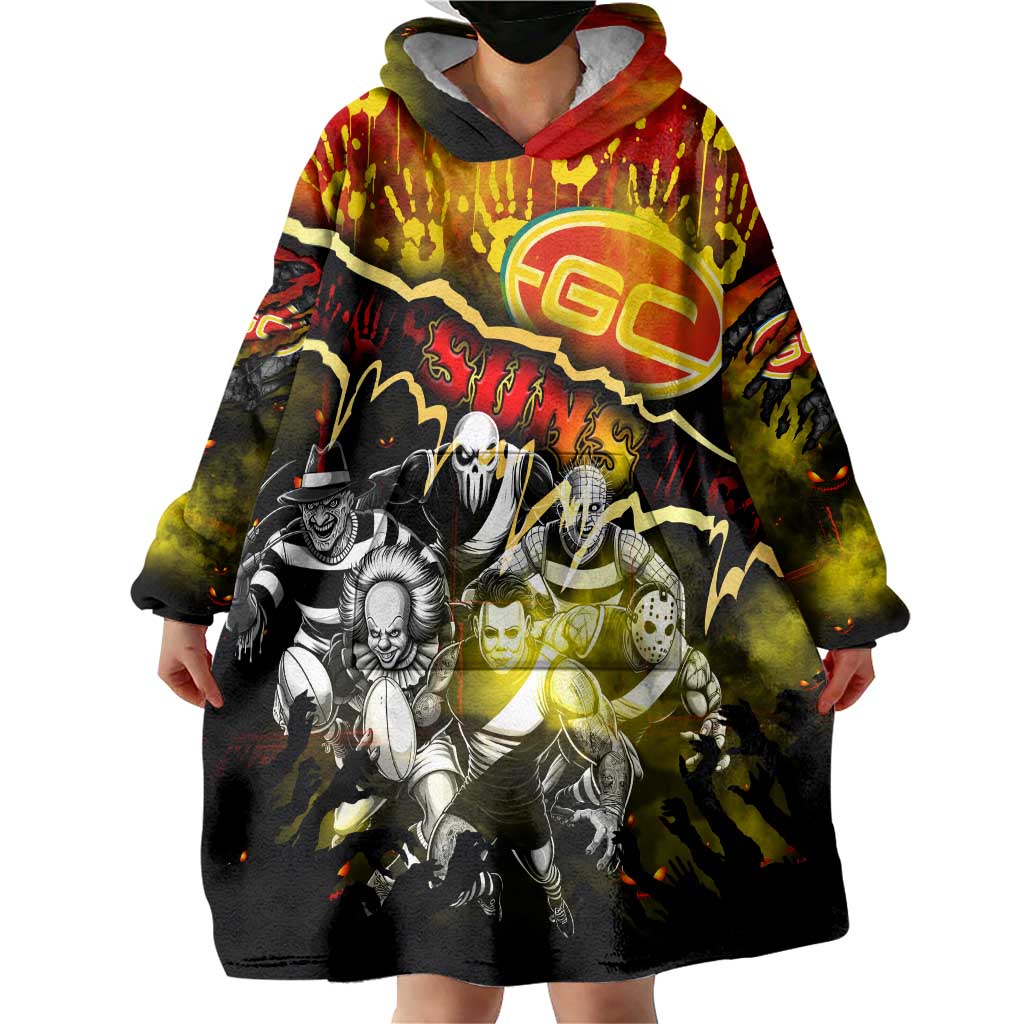 Step Into Horror Domain Suns Football Wearable Blanket Hoodie Halloween Horror Movie Characters - Aussie Hoodie