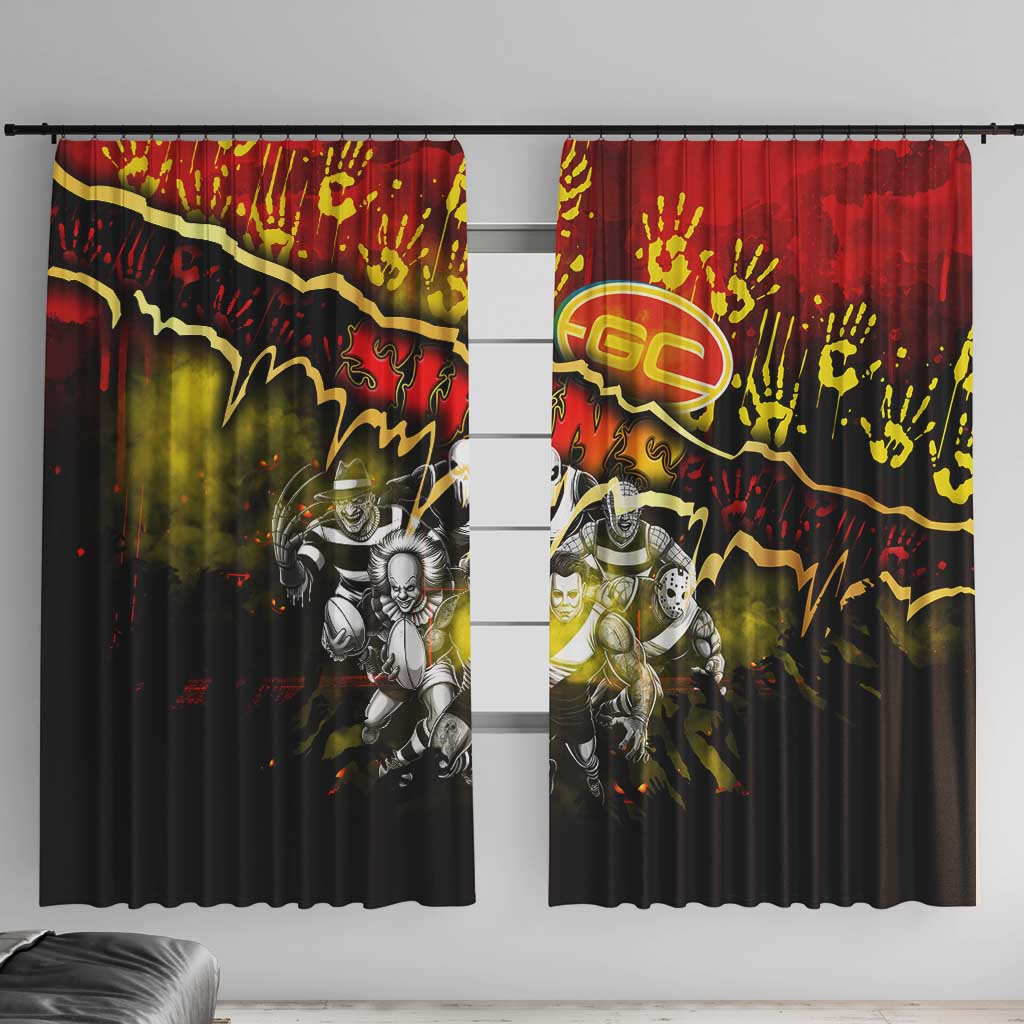 Step Into Horror Domain Suns Football Window Curtain Halloween Horror Movie Characters - Aussie Hoodie