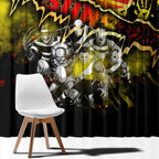 Step Into Horror Domain Suns Football Window Curtain Halloween Horror Movie Characters - Aussie Hoodie