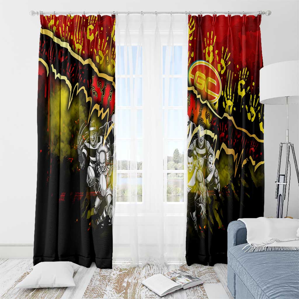 Step Into Horror Domain Suns Football Window Curtain Halloween Horror Movie Characters - Aussie Hoodie