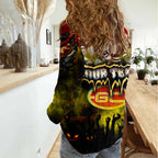 Step Into Horror Domain Suns Football Women Casual Shirt Halloween Horror Movie Characters - Aussie Hoodie