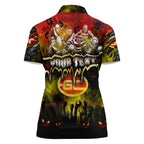 Step Into Horror Domain Suns Football Women Polo Shirt Halloween Horror Movie Characters - Aussie Hoodie