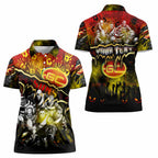 Step Into Horror Domain Suns Football Women Polo Shirt Halloween Horror Movie Characters - Aussie Hoodie