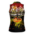 Step Into Horror Domain Suns Football Women Sleeveless Polo Shirt Halloween Horror Movie Characters - Aussie Hoodie