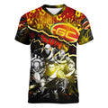 Step Into Horror Domain Suns Football Women V-Neck T-Shirt Halloween Horror Movie Characters - Aussie Hoodie