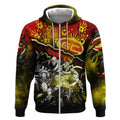 Step Into Horror Domain Suns Football Zip Hoodie Halloween Horror Movie Characters - Aussie Hoodie