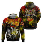 Step Into Horror Domain Suns Football Zip Hoodie Halloween Horror Movie Characters - Aussie Hoodie