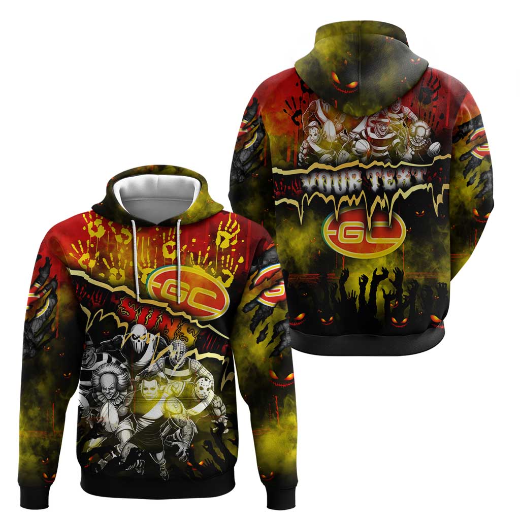 Step Into Horror Domain Suns Football Zip Hoodie Halloween Horror Movie Characters - Aussie Hoodie