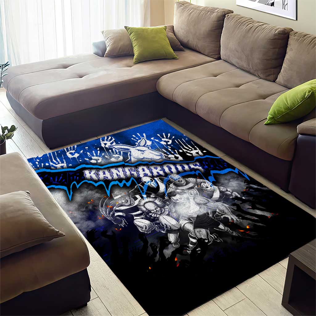 Step Into Horror Domain Kangaroos Football Area Rug Halloween Horror Movie Characters - Aussie Hoodie