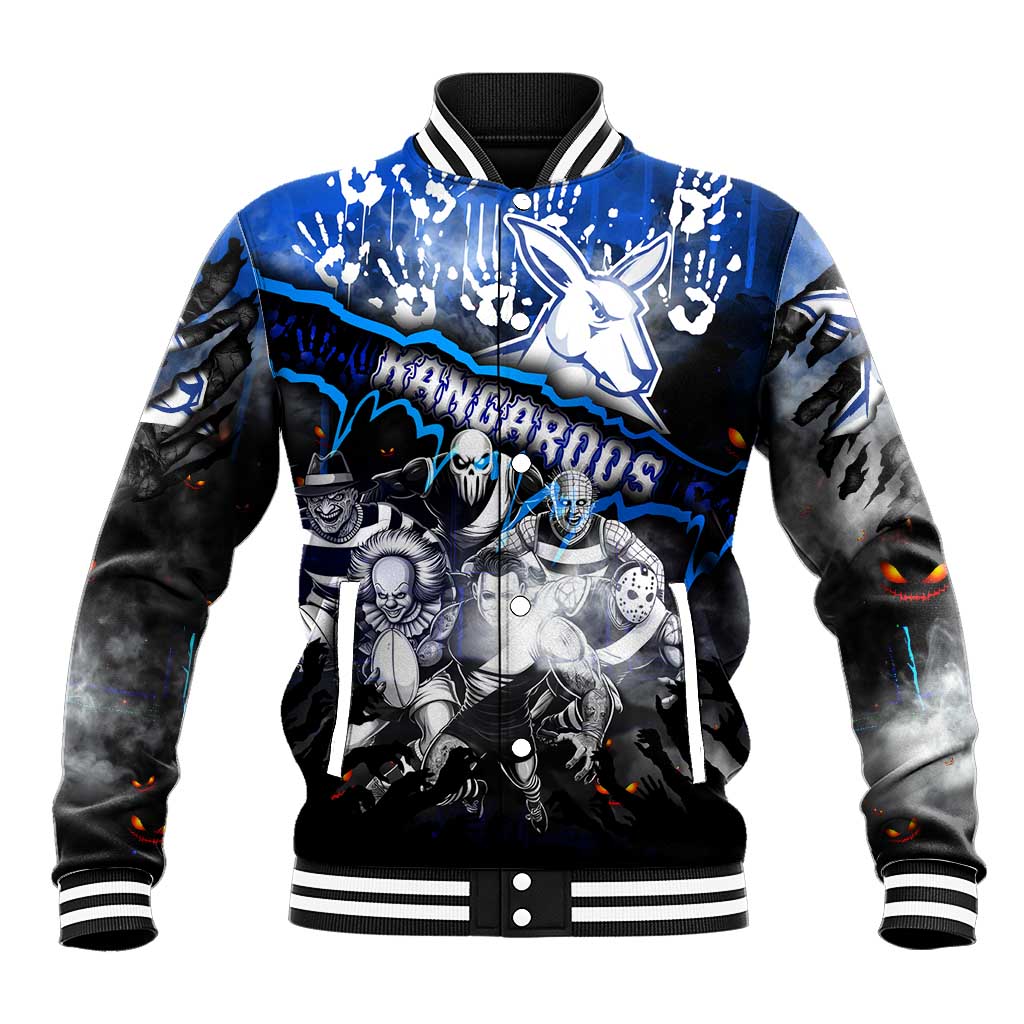 Step Into Horror Domain Kangaroos Football Baseball Jacket Halloween Horror Movie Characters - Aussie Hoodie