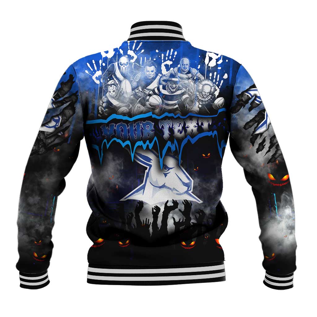 Step Into Horror Domain Kangaroos Football Baseball Jacket Halloween Horror Movie Characters - Aussie Hoodie