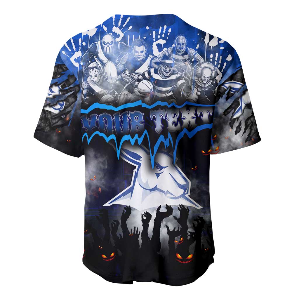 Step Into Horror Domain Kangaroos Football Baseball Jersey Halloween Horror Movie Characters - Aussie Hoodie
