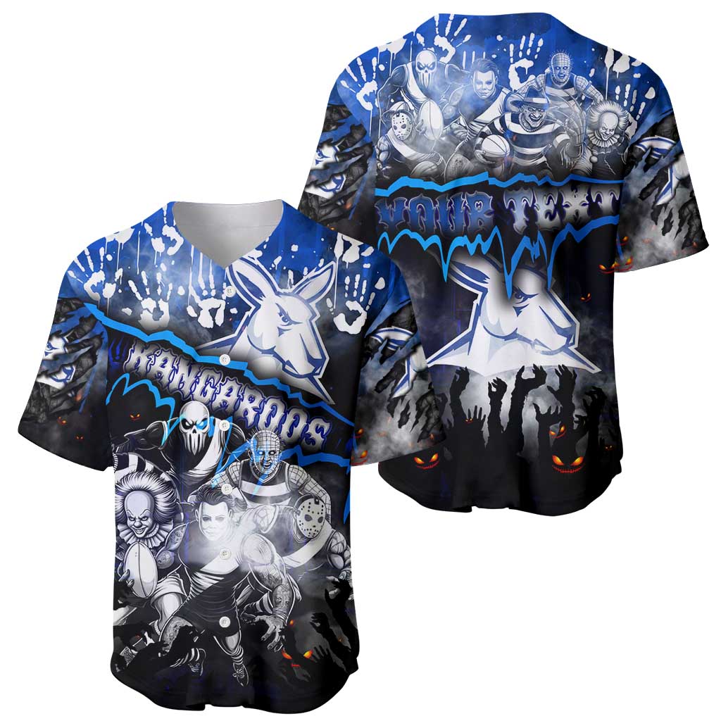 Step Into Horror Domain Kangaroos Football Baseball Jersey Halloween Horror Movie Characters - Aussie Hoodie