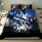 Step Into Horror Domain Kangaroos Football Bedding Set Halloween Horror Movie Characters - Aussie Hoodie
