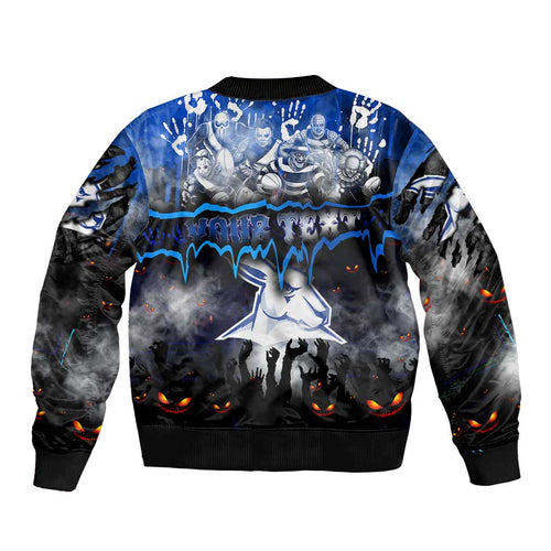 Step Into Horror Domain Kangaroos Football Bomber Jacket Halloween Horror Movie Characters - Aussie Hoodie