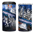 Step Into Horror Domain Kangaroos Football 4 in 1 Can Cooler Tumbler Halloween Horror Movie Characters - Aussie Hoodie