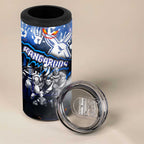 Step Into Horror Domain Kangaroos Football 4 in 1 Can Cooler Tumbler Halloween Horror Movie Characters - Aussie Hoodie