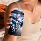 Step Into Horror Domain Kangaroos Football 4 in 1 Can Cooler Tumbler Halloween Horror Movie Characters - Aussie Hoodie