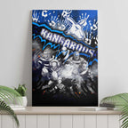 Step Into Horror Domain Kangaroos Football Canvas Wall Art Halloween Horror Movie Characters - Aussie Hoodie