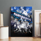 Step Into Horror Domain Kangaroos Football Canvas Wall Art Halloween Horror Movie Characters - Aussie Hoodie