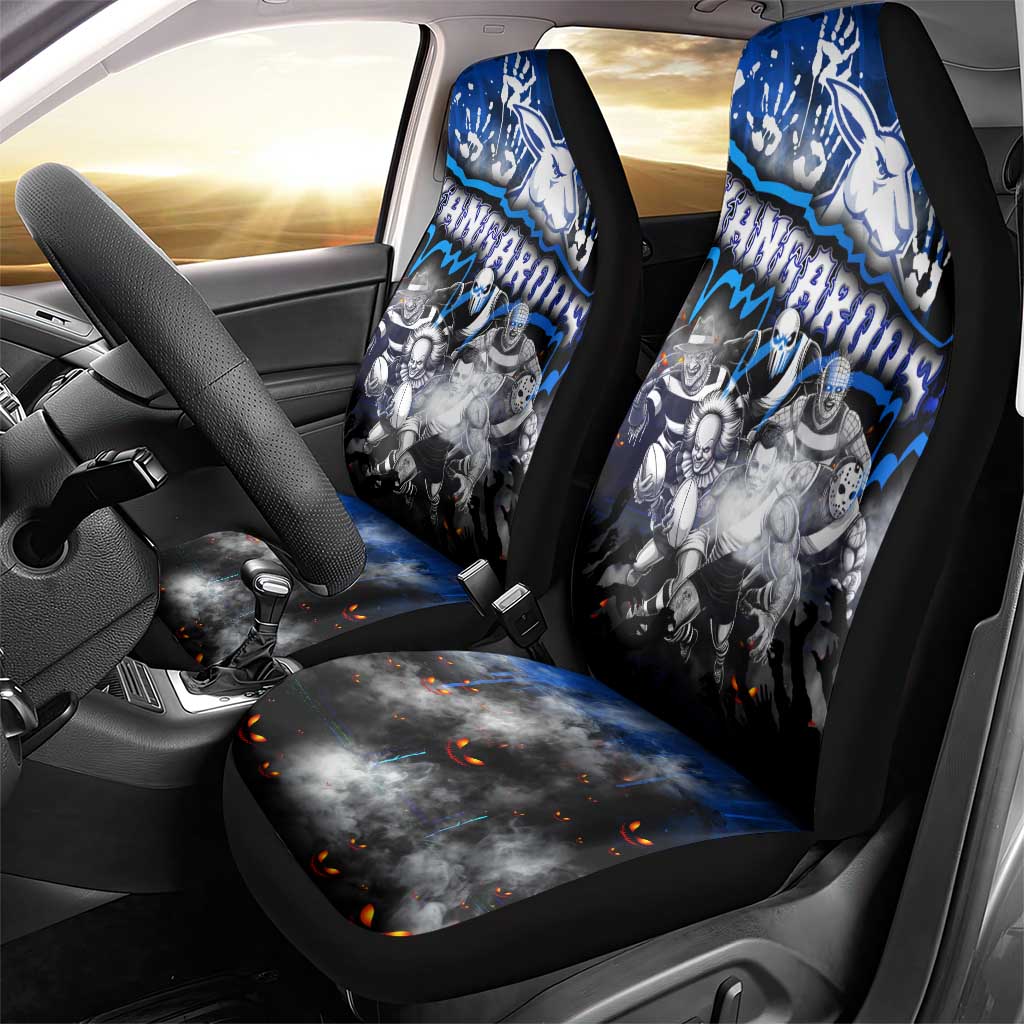 Step Into Horror Domain Kangaroos Football Car Seat Cover Halloween Horror Movie Characters - Aussie Hoodie