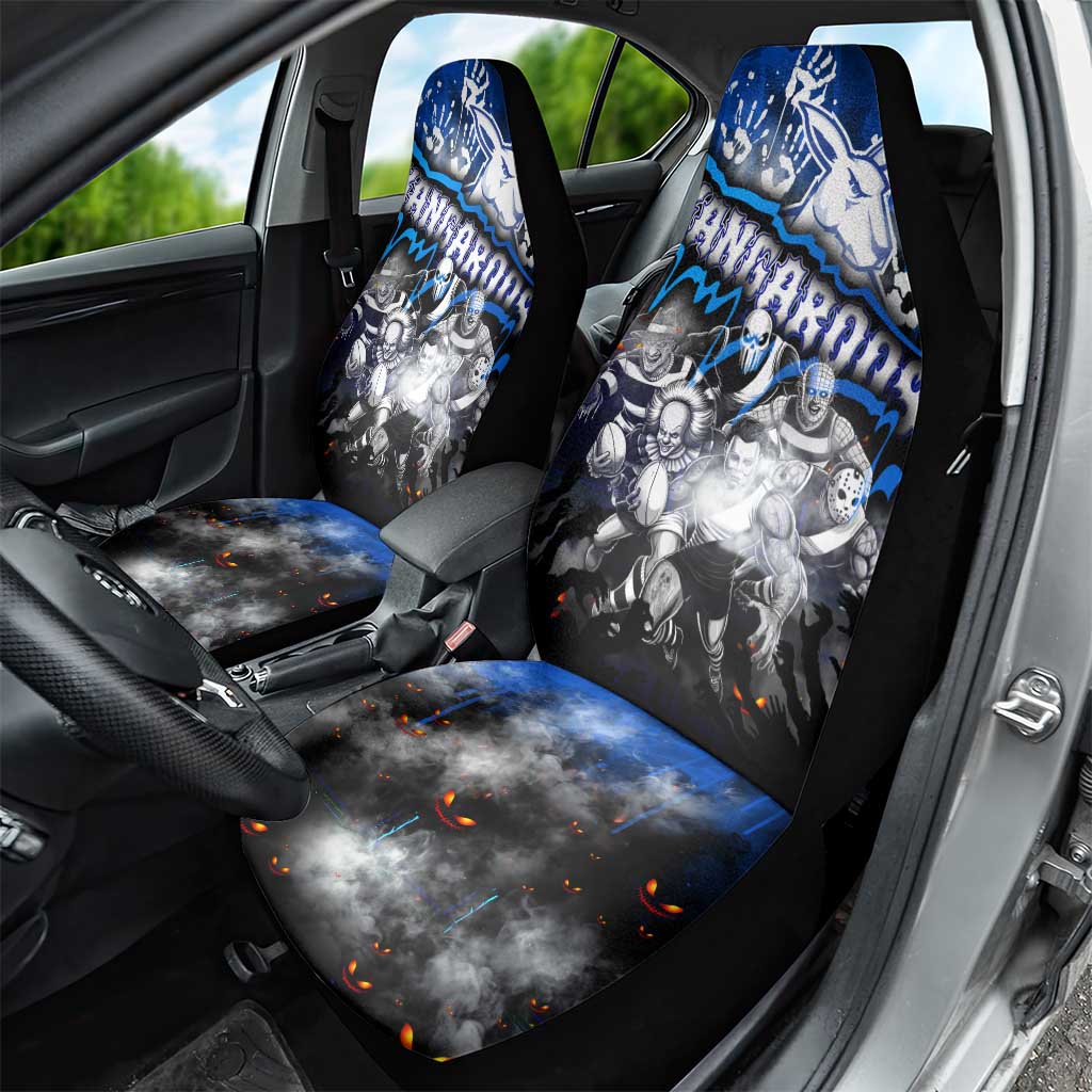 Step Into Horror Domain Kangaroos Football Car Seat Cover Halloween Horror Movie Characters - Aussie Hoodie