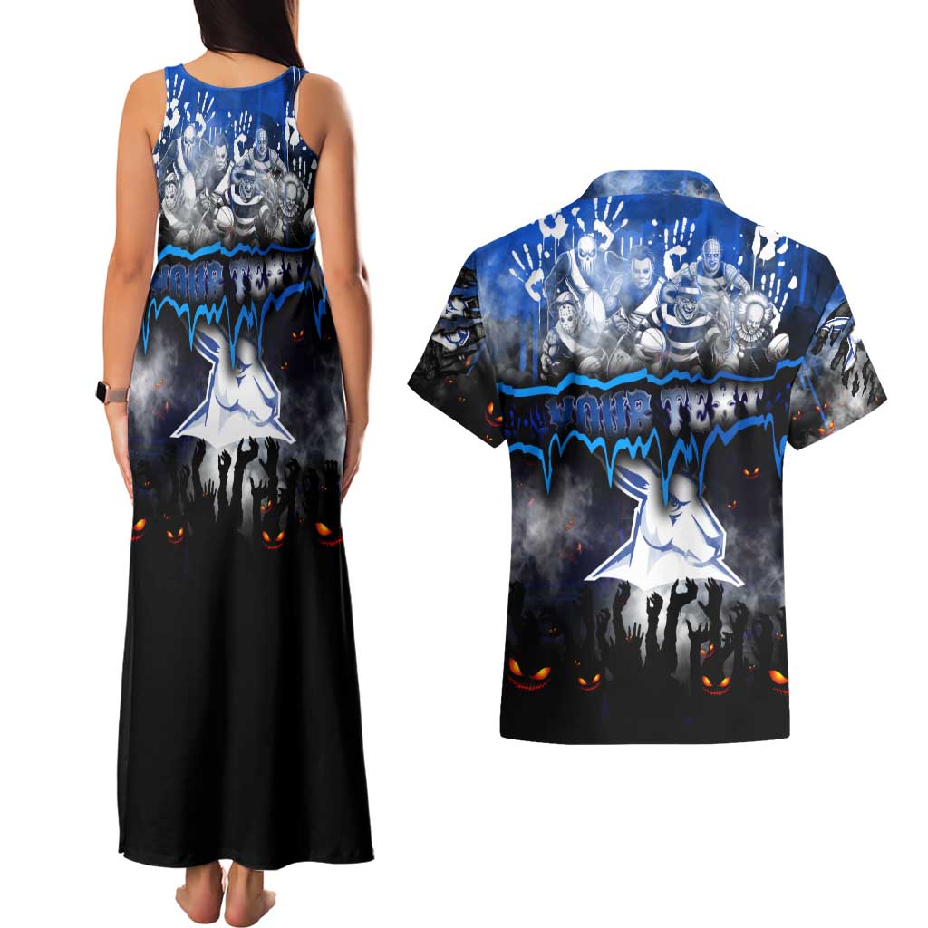 Step Into Horror Domain Kangaroos Football Couples Matching Tank Maxi Dress and Hawaiian Shirt Halloween Horror Movie Characters - Aussie Hoodie
