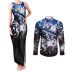 Step Into Horror Domain Kangaroos Football Couples Matching Tank Maxi Dress and Long Sleeve Button Shirt Halloween Horror Movie Characters - Aussie Hoodie