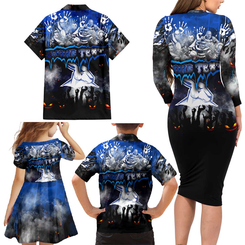 Step Into Horror Domain Kangaroos Football Family Matching Long Sleeve Bodycon Dress and Hawaiian Shirt Halloween Horror Movie Characters - Aussie Hoodie