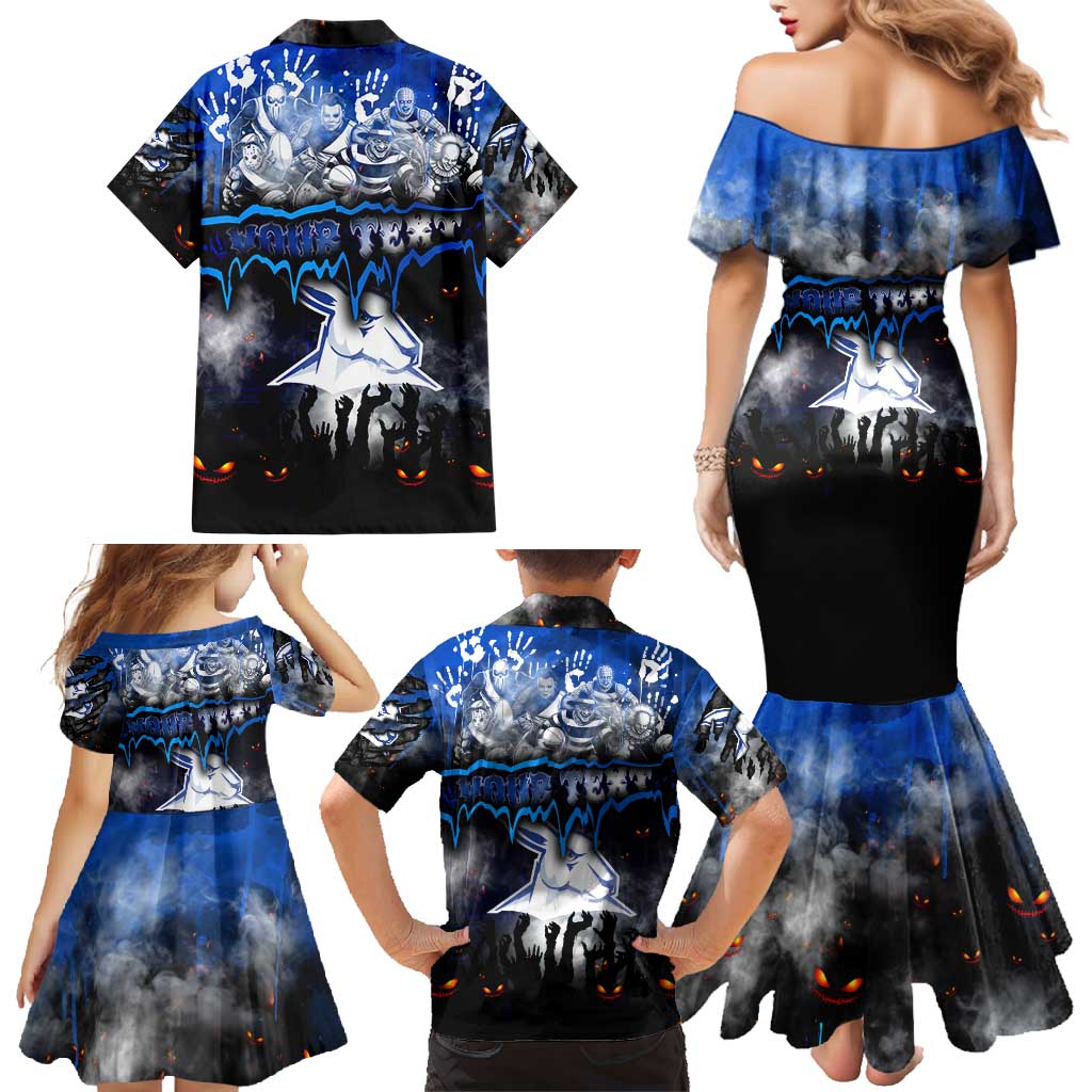 Step Into Horror Domain Kangaroos Football Family Matching Mermaid Dress and Hawaiian Shirt Halloween Horror Movie Characters - Aussie Hoodie