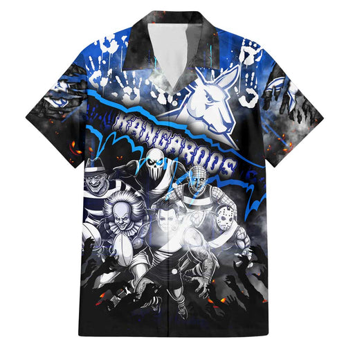 Step Into Horror Domain Kangaroos Football Family Matching Mermaid Dress and Hawaiian Shirt Halloween Horror Movie Characters - Aussie Hoodie