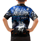 Step Into Horror Domain Kangaroos Football Family Matching Off The Shoulder Long Sleeve Dress and Hawaiian Shirt Halloween Horror Movie Characters - Aussie Hoodie