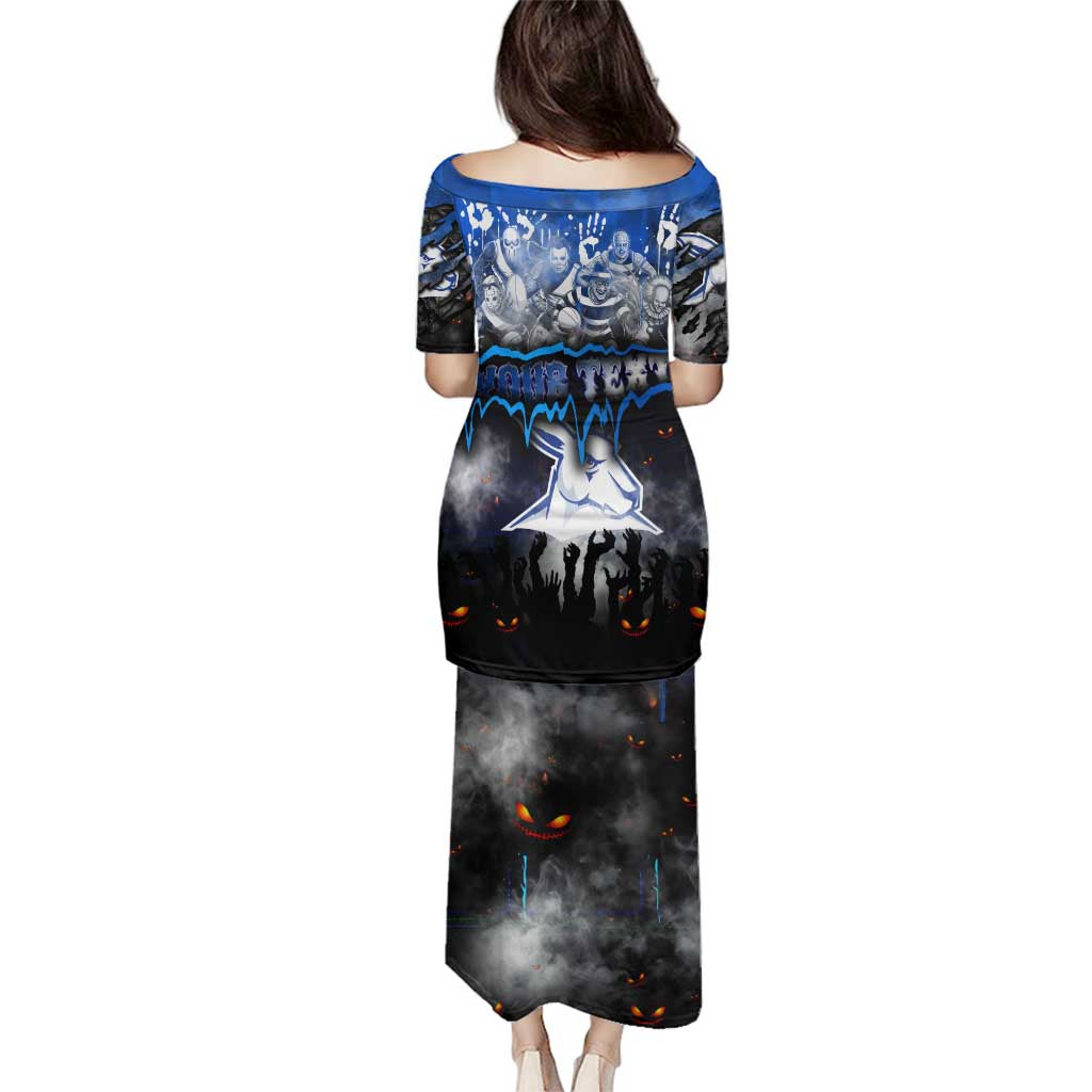 Step Into Horror Domain Kangaroos Football Family Matching Puletasi and Hawaiian Shirt Halloween Horror Movie Characters - Aussie Hoodie