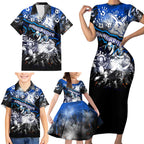 Step Into Horror Domain Kangaroos Football Family Matching Short Sleeve Bodycon Dress and Hawaiian Shirt Halloween Horror Movie Characters - Aussie Hoodie