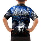 Step Into Horror Domain Kangaroos Football Family Matching Short Sleeve Bodycon Dress and Hawaiian Shirt Halloween Horror Movie Characters - Aussie Hoodie