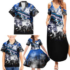 Step Into Horror Domain Kangaroos Football Family Matching Summer Maxi Dress and Hawaiian Shirt Halloween Horror Movie Characters - Aussie Hoodie