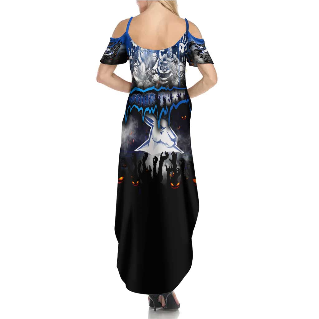 Step Into Horror Domain Kangaroos Football Family Matching Summer Maxi Dress and Hawaiian Shirt Halloween Horror Movie Characters - Aussie Hoodie