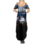 Step Into Horror Domain Kangaroos Football Family Matching Summer Maxi Dress and Hawaiian Shirt Halloween Horror Movie Characters - Aussie Hoodie