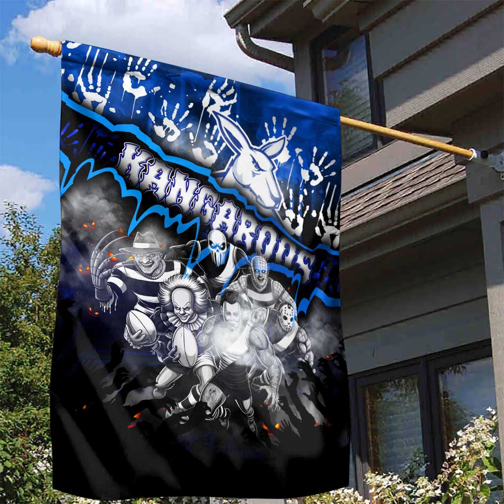 Step Into Horror Domain Kangaroos Football Garden Flag Halloween Horror Movie Characters - Aussie Hoodie