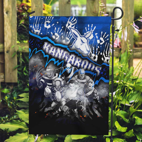 Step Into Horror Domain Kangaroos Football Garden Flag Halloween Horror Movie Characters - Aussie Hoodie