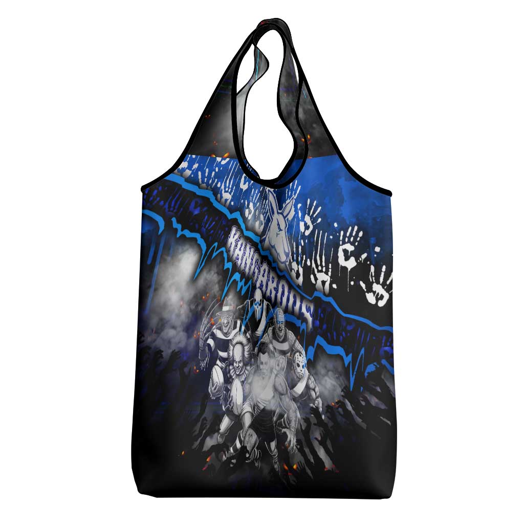 Step Into Horror Domain Kangaroos Football Grocery Bag Halloween Horror Movie Characters - Aussie Hoodie
