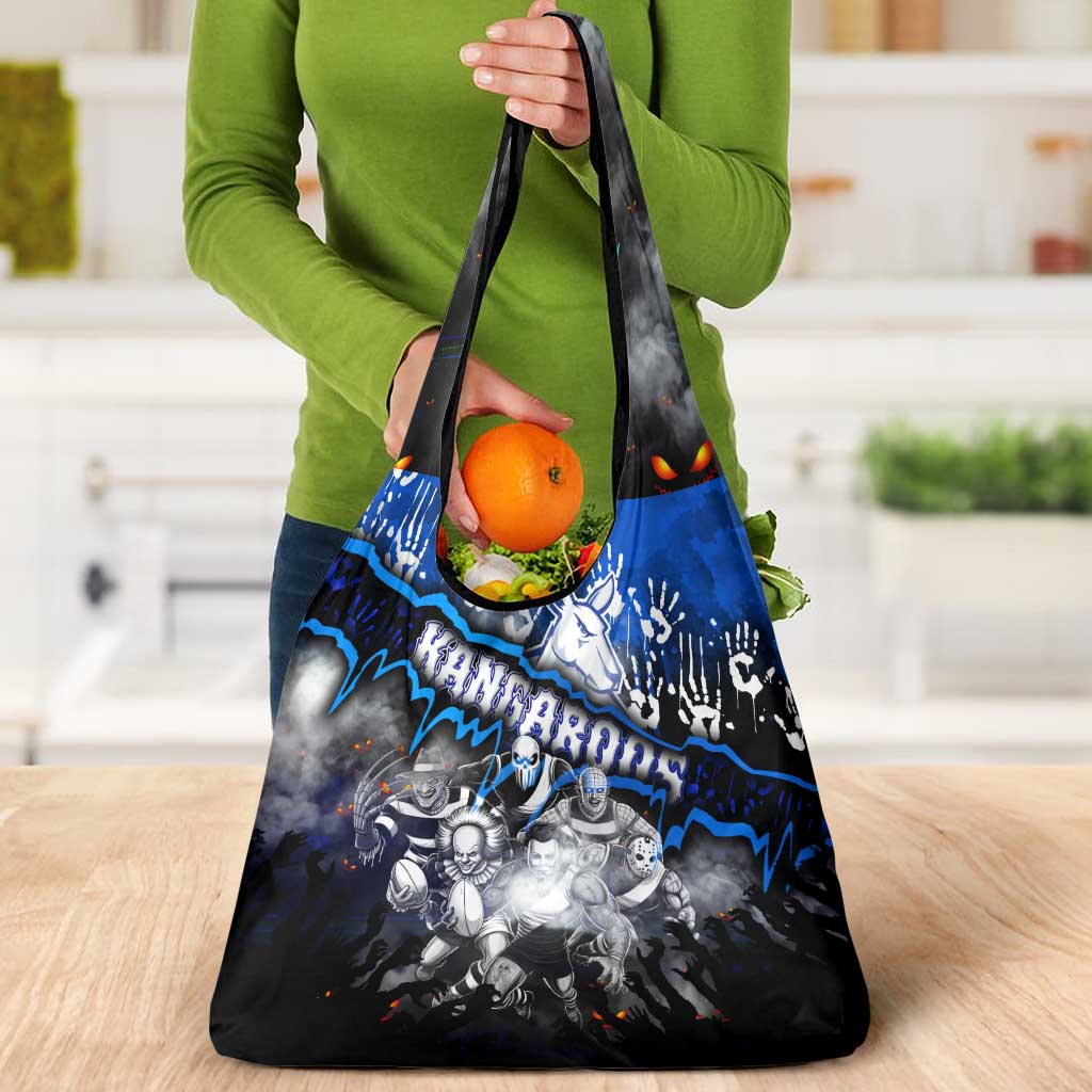Step Into Horror Domain Kangaroos Football Grocery Bag Halloween Horror Movie Characters - Aussie Hoodie