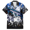 Step Into Horror Domain Kangaroos Football Hawaiian Shirt Halloween Horror Movie Characters - Aussie Hoodie