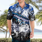 Step Into Horror Domain Kangaroos Football Hawaiian Shirt Halloween Horror Movie Characters - Aussie Hoodie