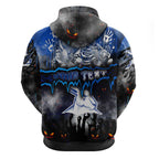 Step Into Horror Domain Kangaroos Football Hoodie Halloween Horror Movie Characters - Aussie Hoodie