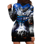 Step Into Horror Domain Kangaroos Football Hoodie Dress Halloween Horror Movie Characters - Aussie Hoodie