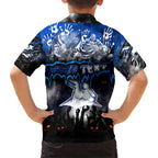 Step Into Horror Domain Kangaroos Football Kid Hawaiian Shirt Halloween Horror Movie Characters - Aussie Hoodie