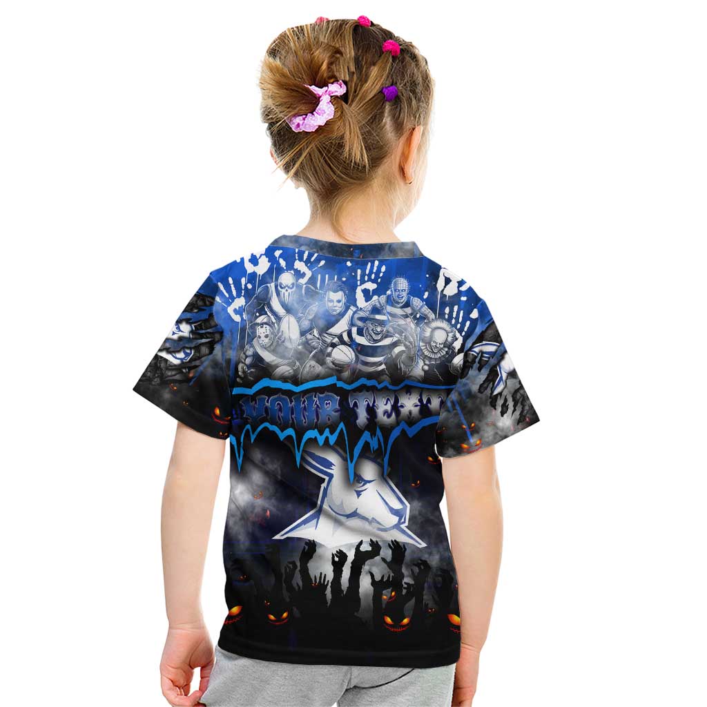 Step Into Horror Domain Kangaroos Football Kid T Shirt Halloween Horror Movie Characters - Aussie Hoodie